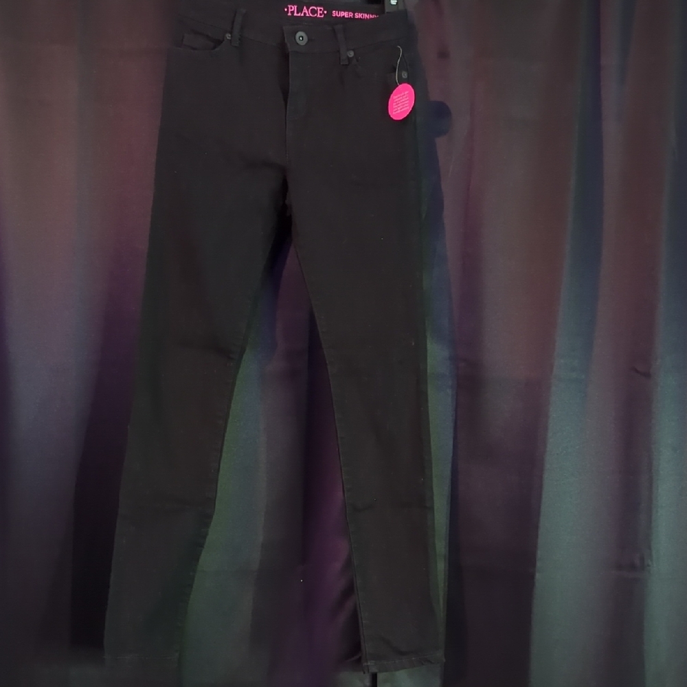Kids Jet Black Skinny Jeans